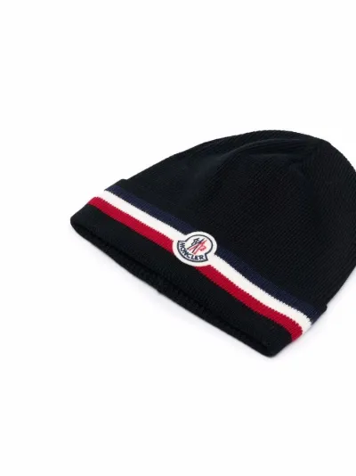 moncler striped beanie