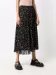RED Valentino floral-print pleated skirt