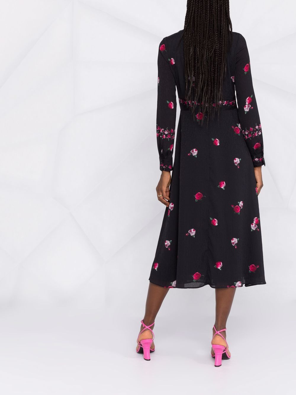 фото Pinko платье-рубашка с цветочным принтом