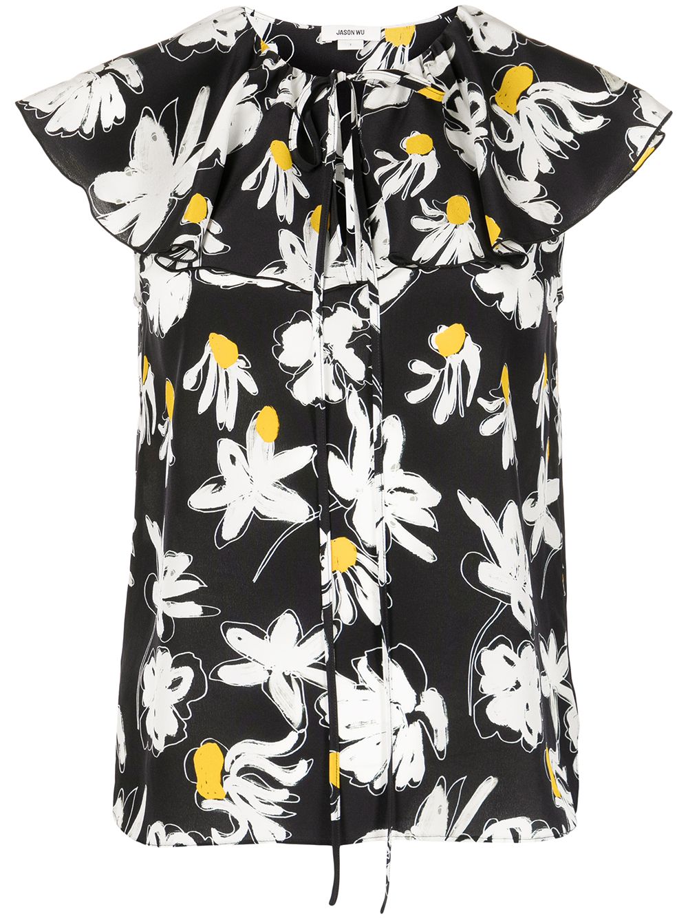 

Jason Wu blusa sin mangas con estampado floral - Negro