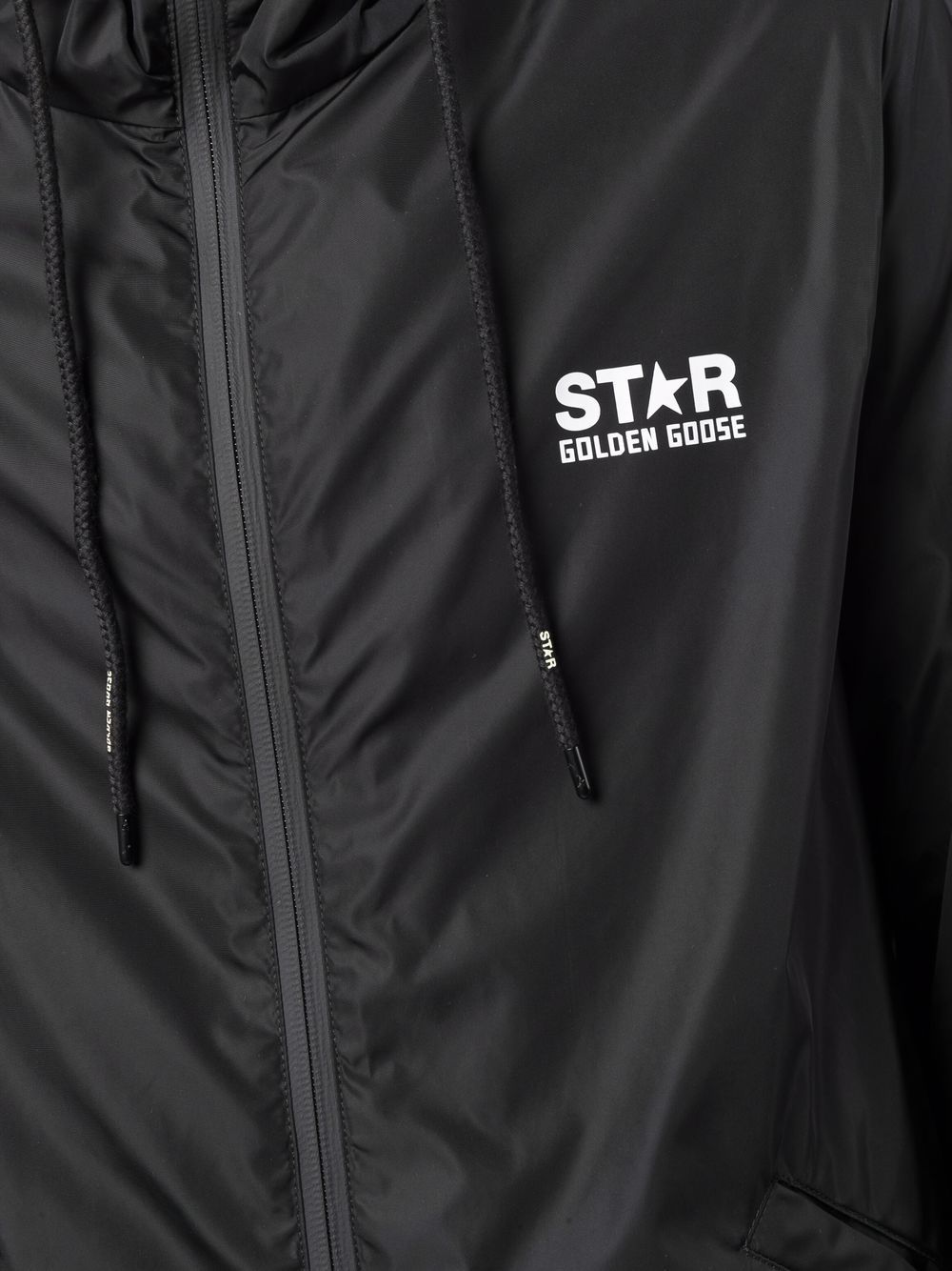 Shop Golden Goose Daris Star-print Windbreaker Jacket In Schwarz