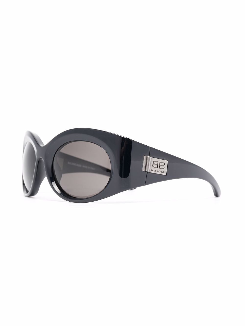 Balenciaga Eyewear Bold zonnebril met rond montuur - Zwart