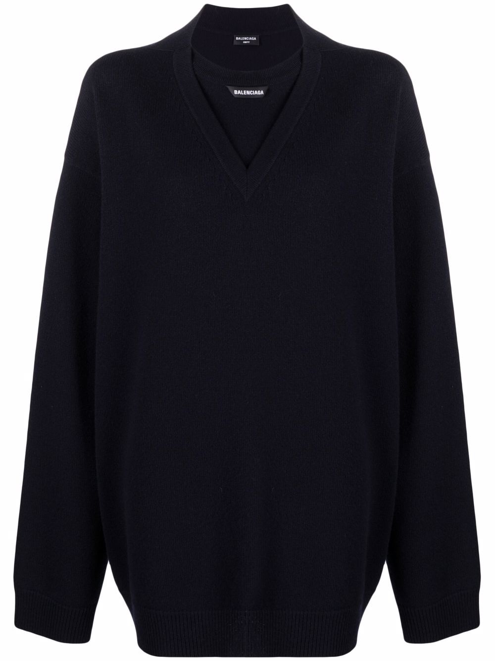 logo-patch wool jumper