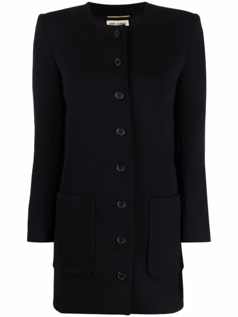 Saint Laurent collarless buttoned jacket
