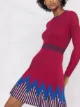 Pinko zigzag-edge knitted dress
