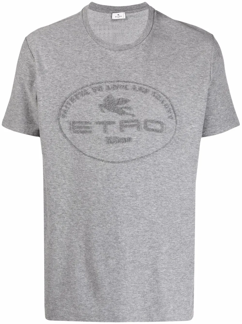 

ETRO playera con logo estampado - Gris