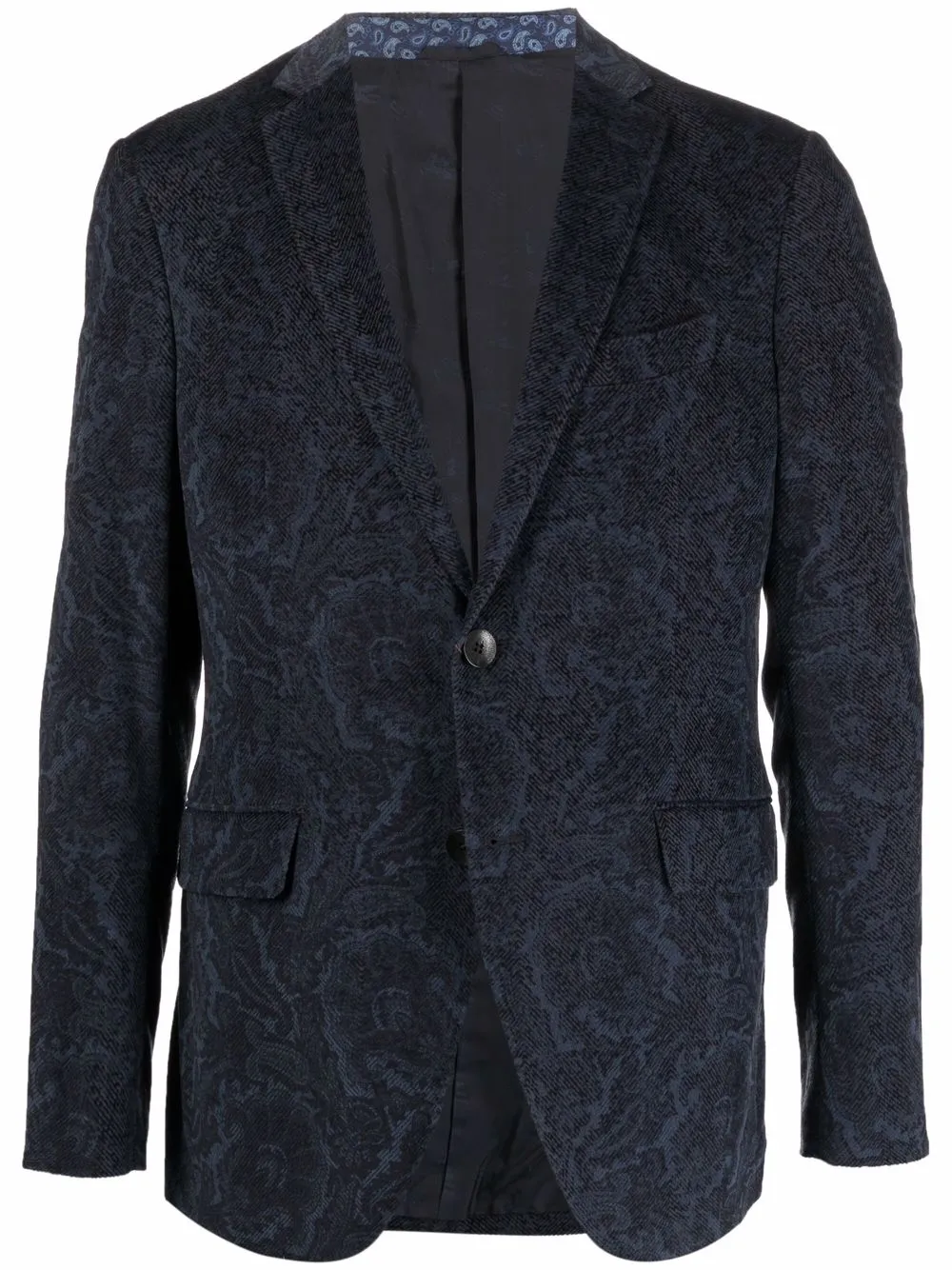 

ETRO blazer con motivo floral en jacquard - Azul