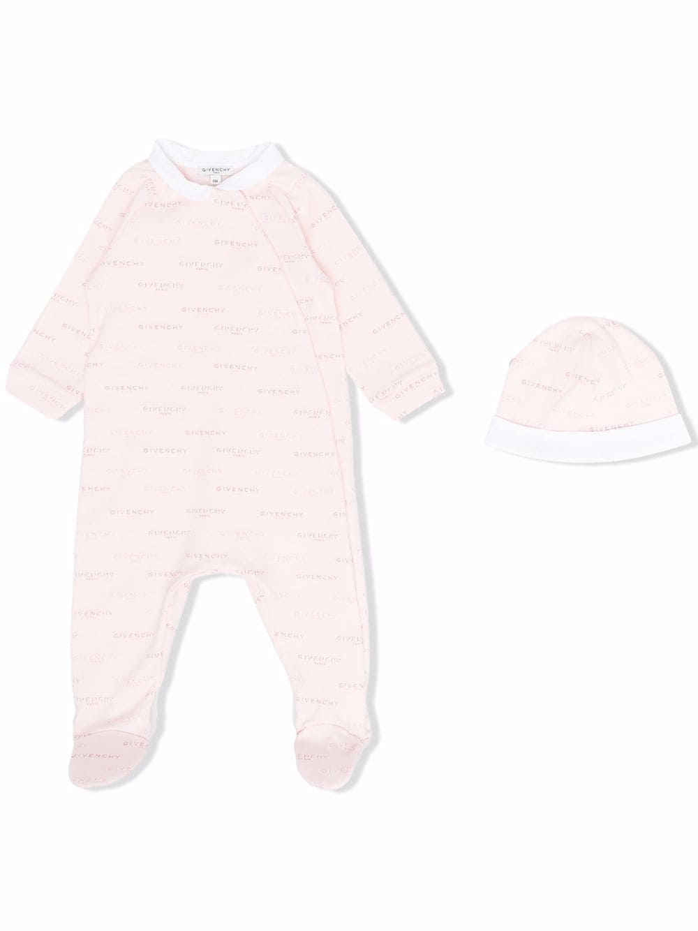 Givenchy Babies' Logo-print Short-sleeved Pyjama In Pink