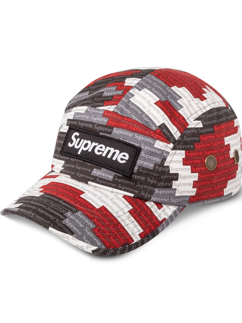 

Supreme gorra con motivo militar - Rojo