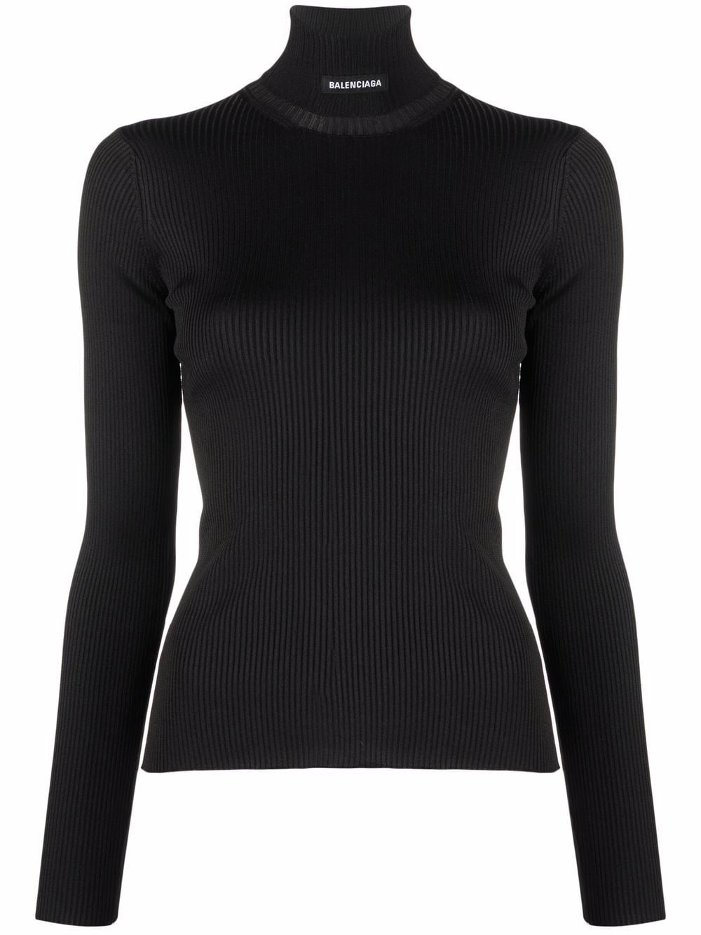 Balenciaga Logo Ribbed Knit Jumper Farfetch