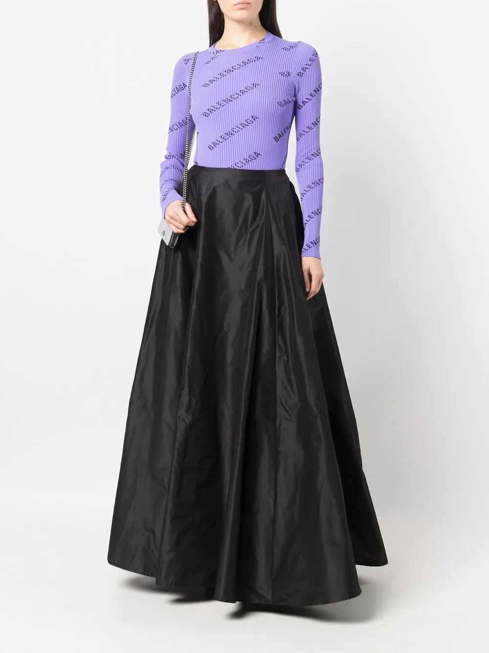 Image 2 of Balenciaga pleated full maxi skirt