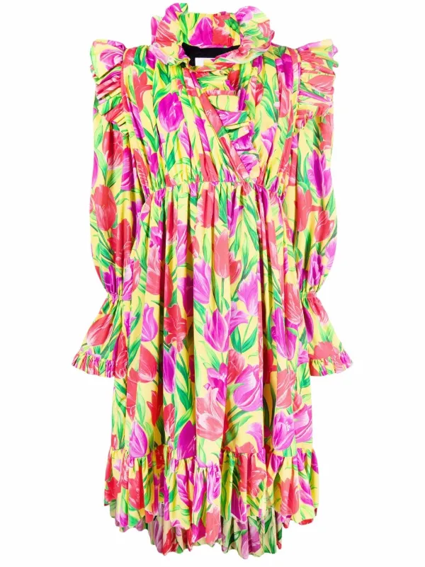 Balenciaga Raincoat floral-print Dress 