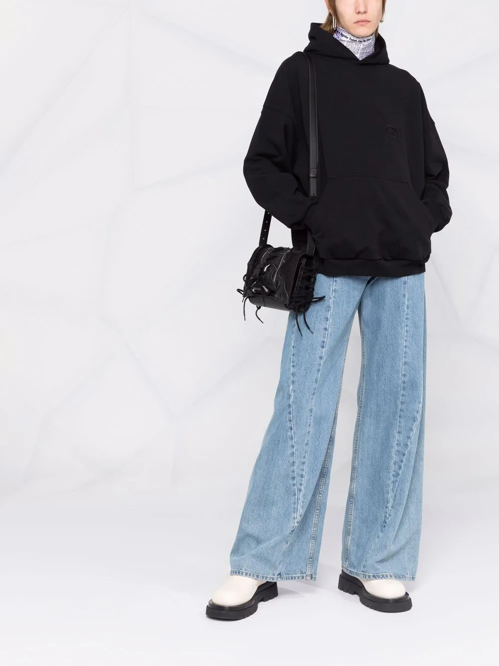 Balenciaga Oversized hoodie - Zwart