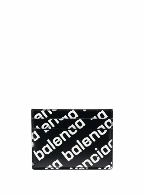 Balenciaga logo-print card cash holder