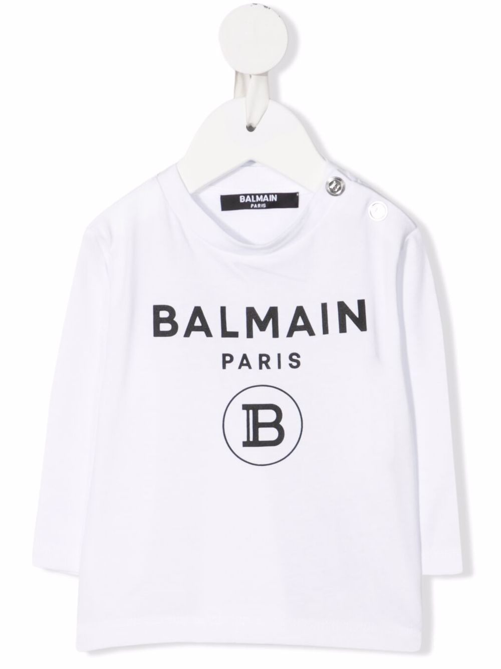 фото Balmain kids футболка с длинными рукавами и логотипом