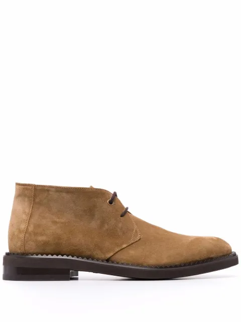 Ferragamo flat lace-up boots