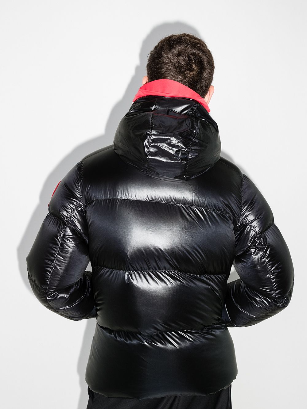 Shop Canada Goose Core Crofton Puffer Jacket In Black