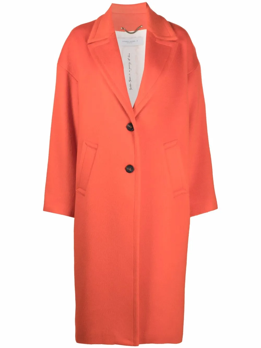 

Golden Goose straight-cut single-breasted coat - Orange
