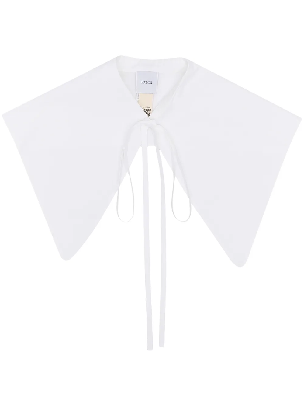 Patou Embroidered-monogram Collar In Weiss