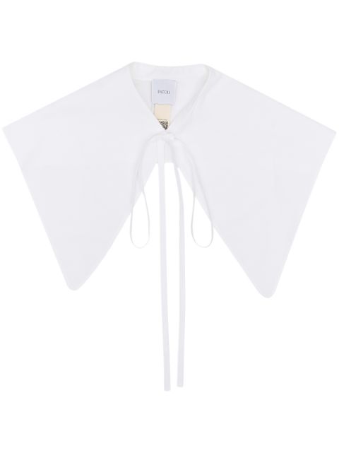 Patou embroidered organic-cotton collar