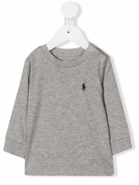 POLO RALPH LAUREN KIDS embroidered-logo long-sleeved T-shirt