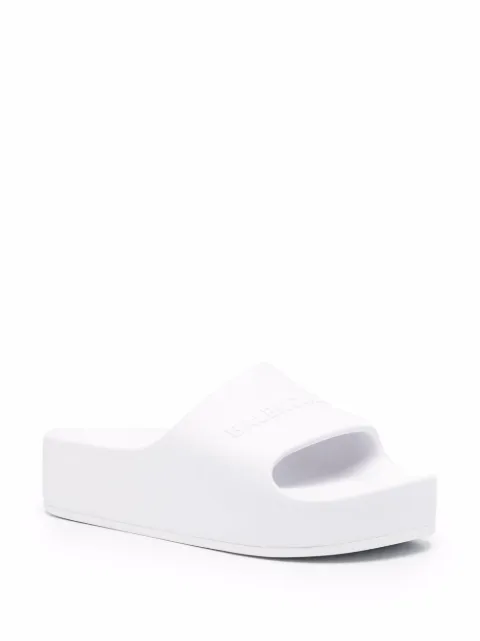 balenciaga white slides womens