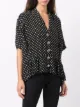 Balenciaga oversized V-neck silk blouse