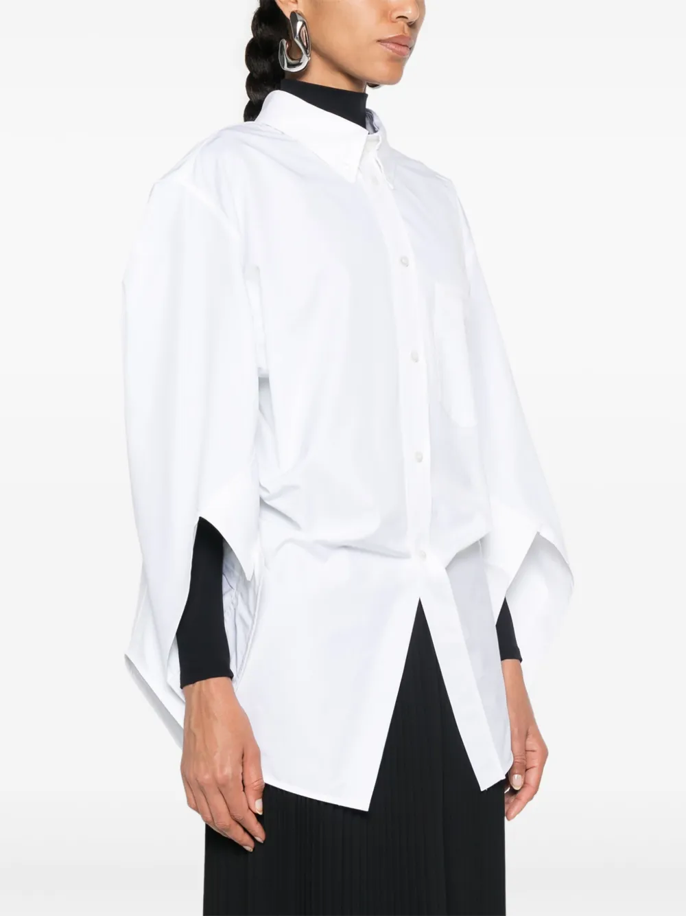  Balenciaga Camisa Swing Twisted - Blanco 