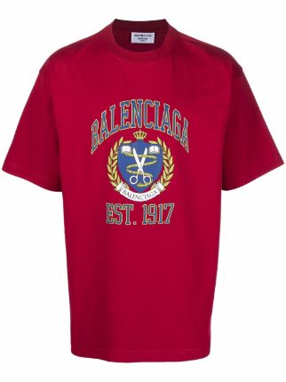 Balenciaga College logo-print Oversized T-shirt - Farfetch