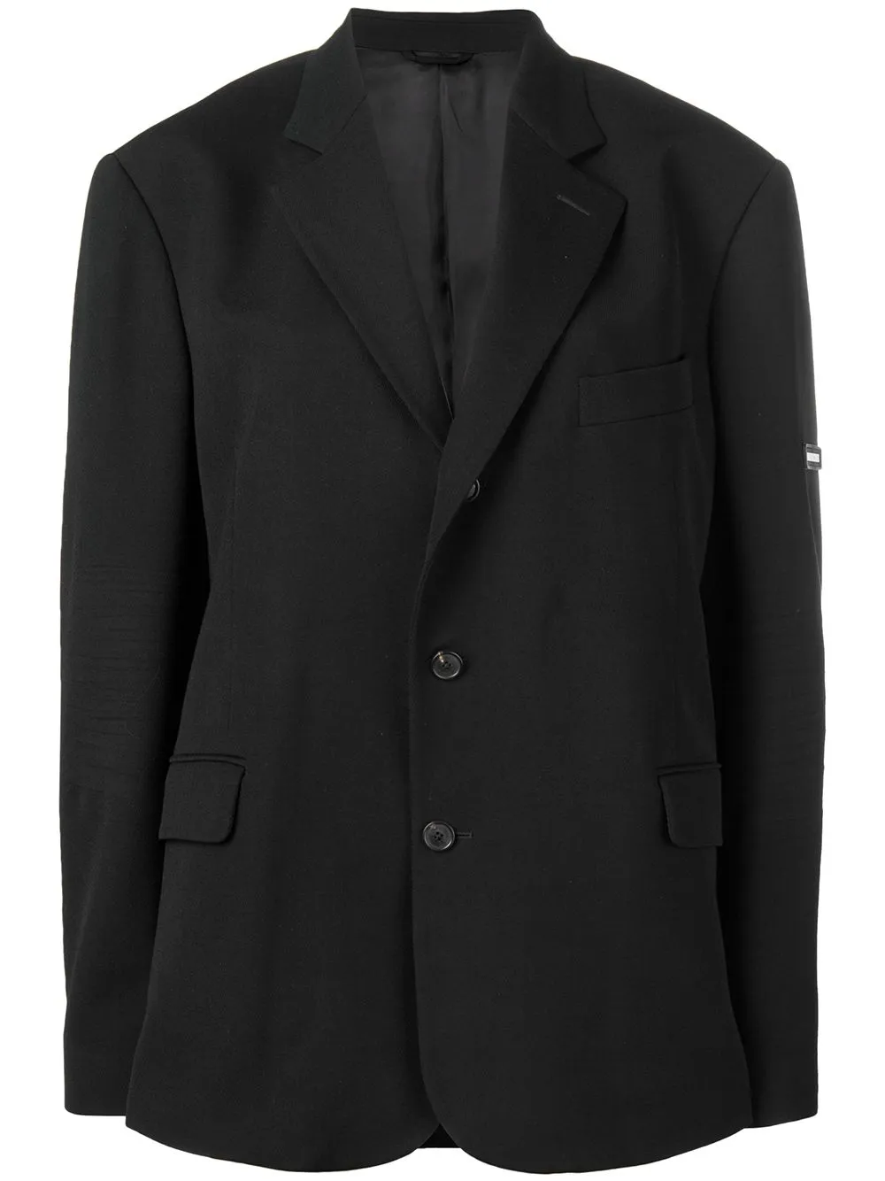  Balenciaga Washed Button-front Jacket - Black 