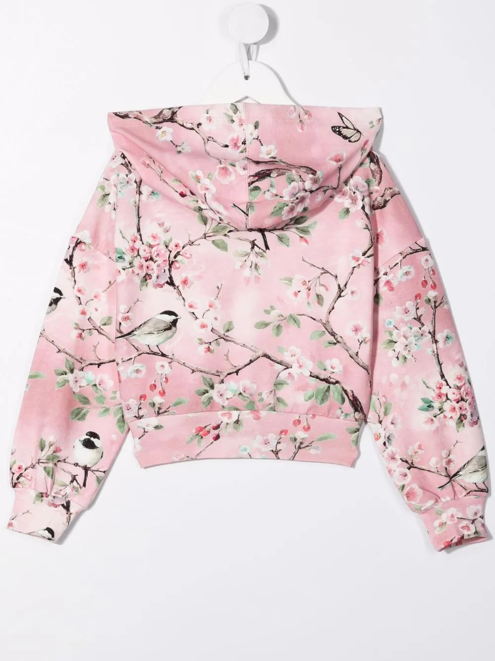 Monnalisa Hoodie met bloemenprint - Roze