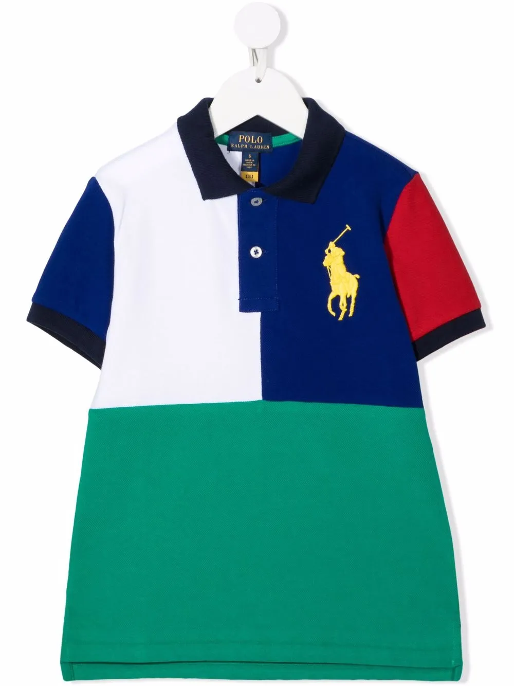 фото Ralph lauren kids рубашка поло в стиле колор-блок