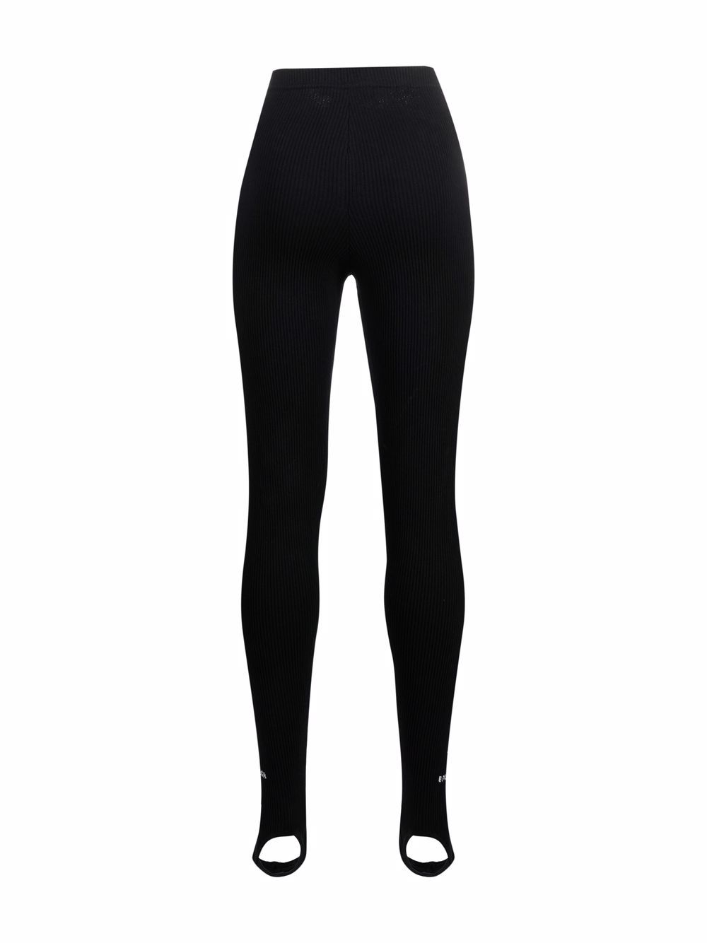 BALENCIAGA Black Jogger Stretch-Ponte Stirrup Leggings Pants FR42