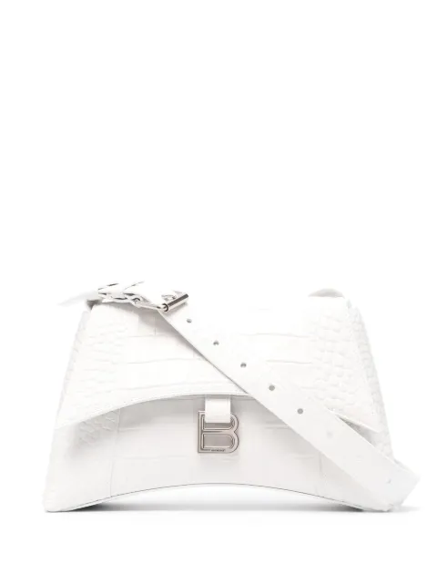 Balenciaga small Hourglass crocodile-effect shoulder bag