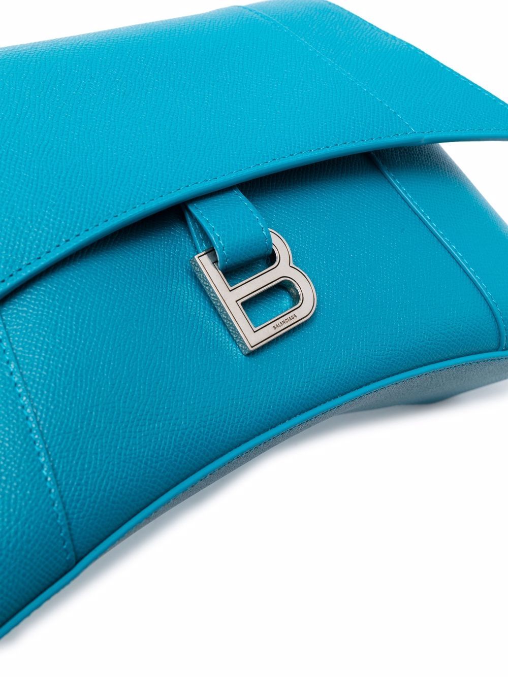 Balenciaga XS Baby Blue Round Soft Leather Crossbody Shoulder Bag NWT
