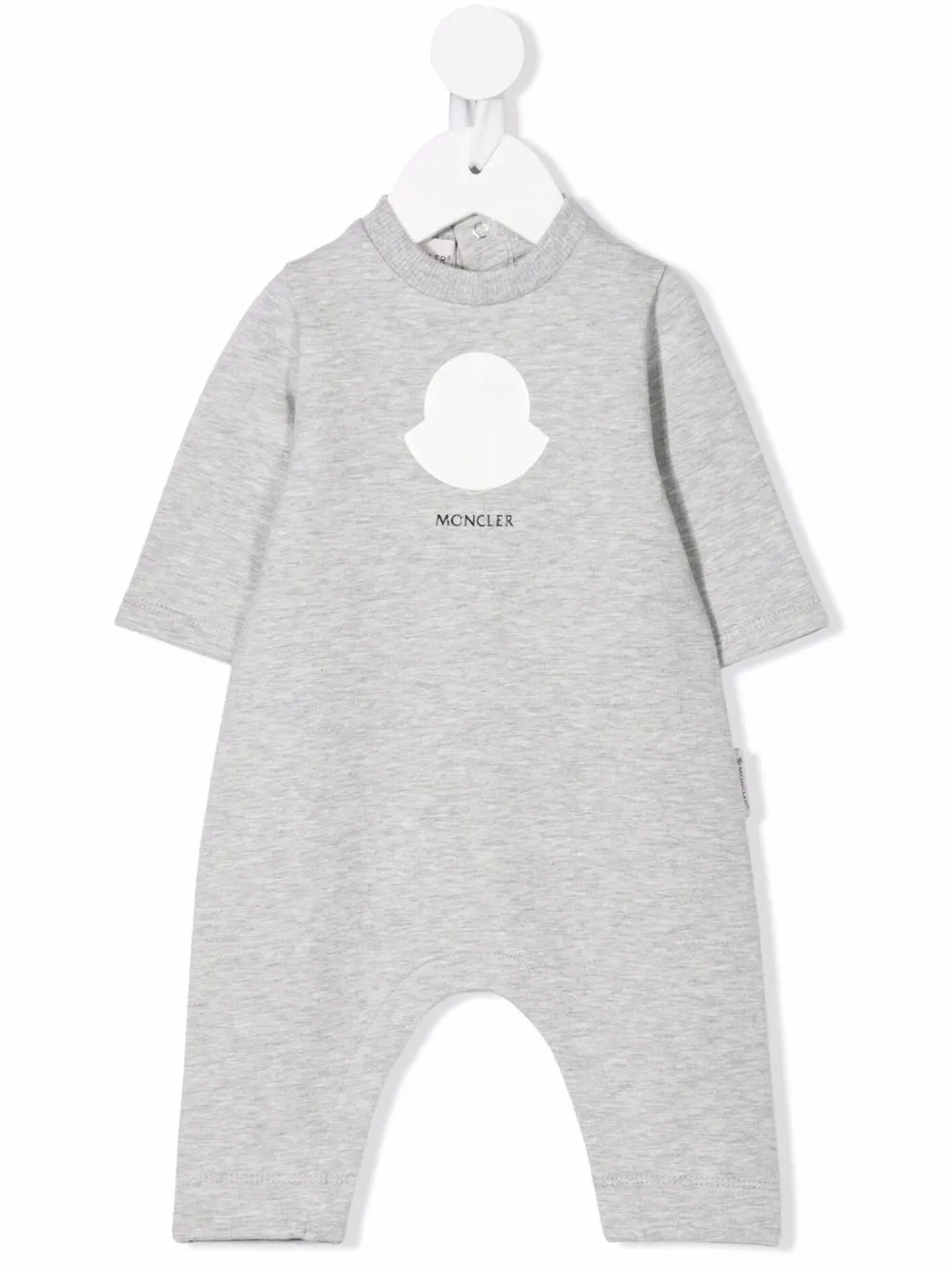 

Moncler Enfant mameluco con logo estampado - Gris