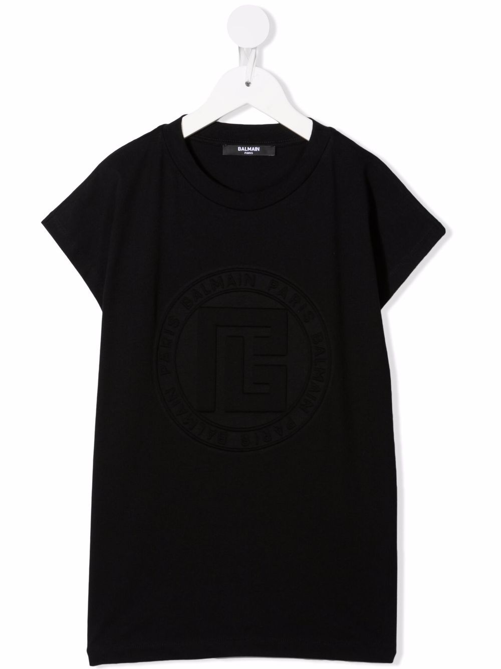 

Balmain Kids playera con logo en relieve - Negro