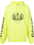 VETEMENTS logo-print pullover hoodie - Yellow