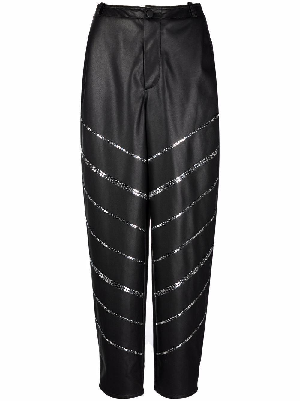 Philosophy Di Lorenzo Serafini Stud-embellished Tapered Trousers In Black