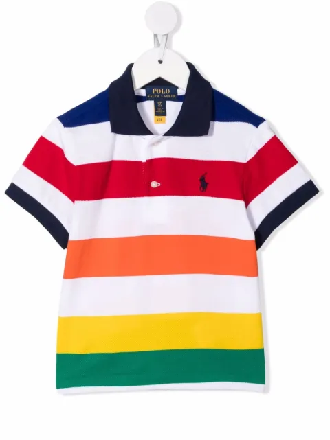 Ralph Lauren Kids قميص بولو قطن مخطط