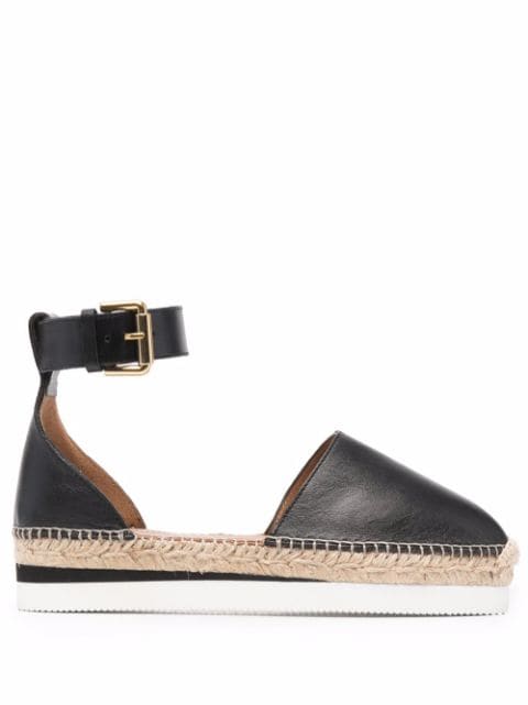 See by Chloé Glyn leather flat espadrilles 