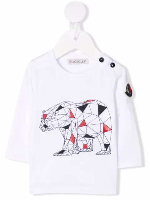 Moncler Enfant suéter con estampado geométrico