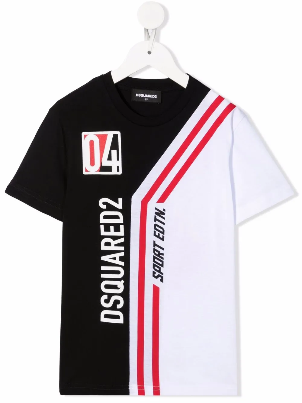 

Dsquared2 Kids logo colour-block T-shirt - Black