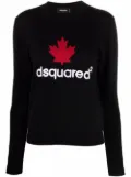DSQUARED2 Maple Leaf knitted jumper - Black