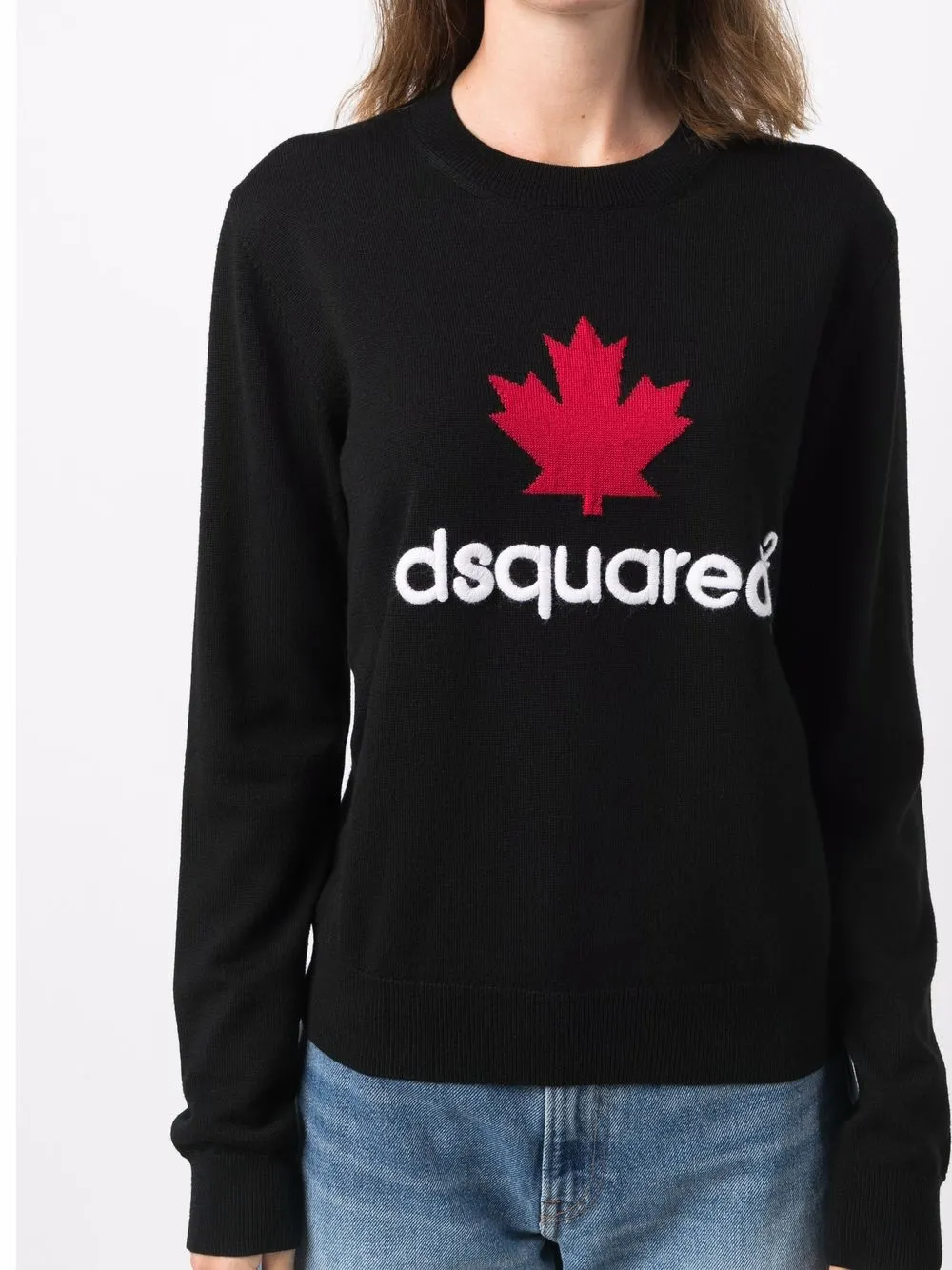 DSQUARED2 MAPLE LEAF KNITTED JUMPER