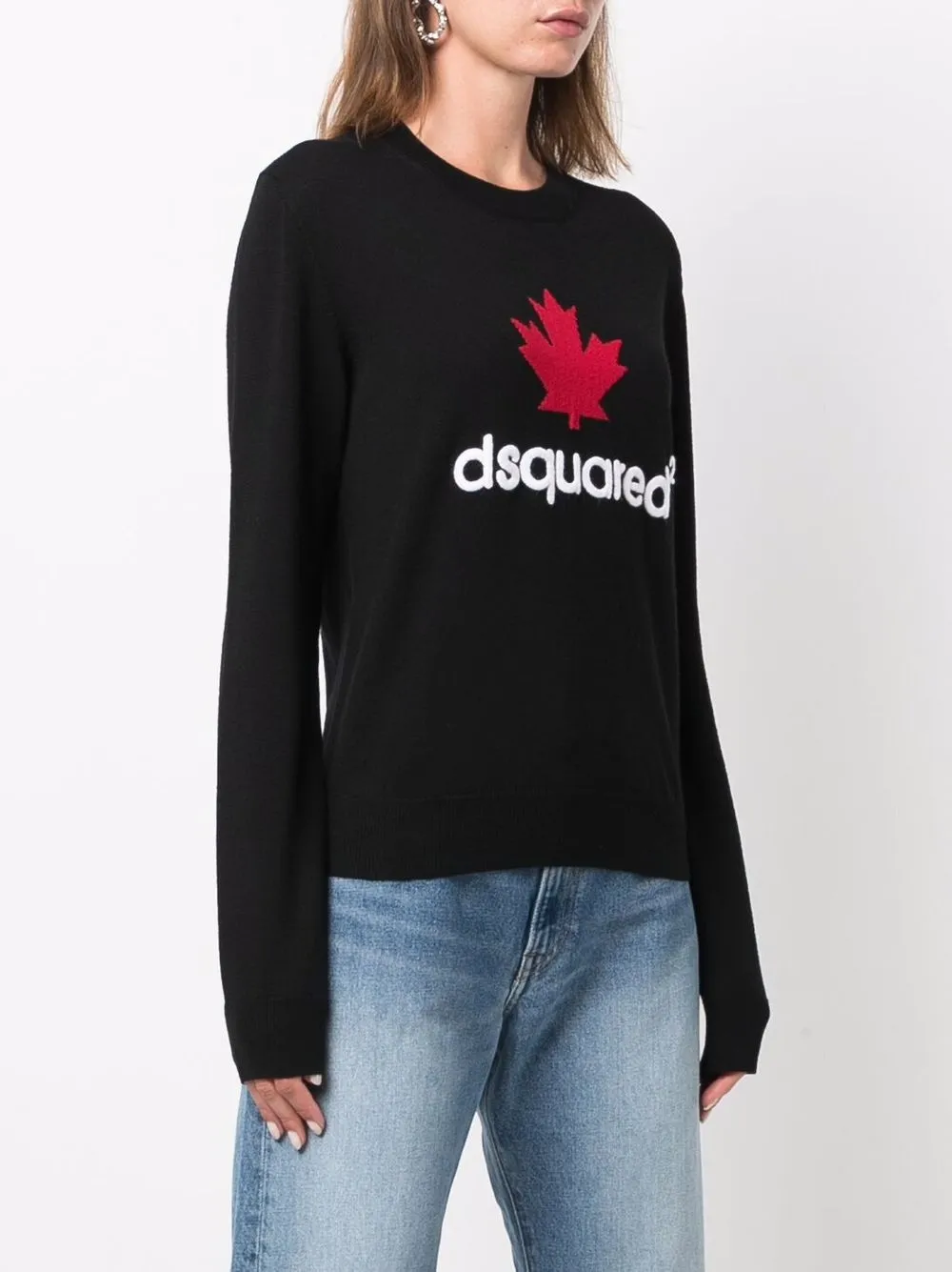 DSQUARED2 MAPLE LEAF KNITTED JUMPER