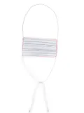 M.Cohen stripe-print face mask - White