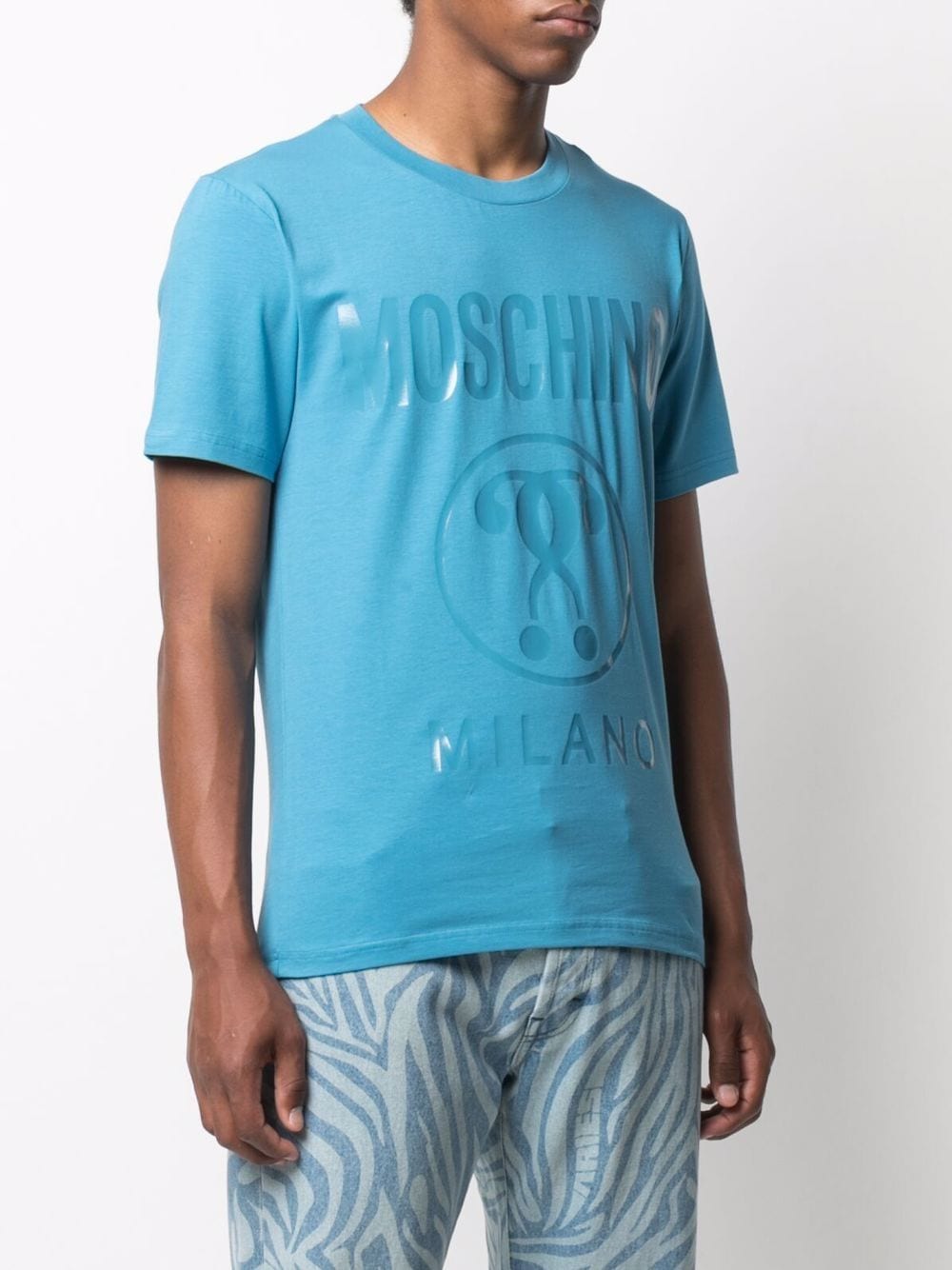 фото Moschino футболка с принтом double question mark