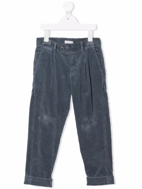 Brunello Cucinelli Kids corduroy straight-leg trousers