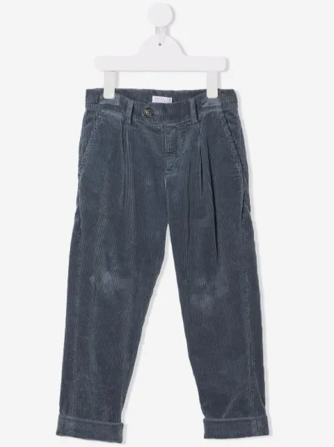 Brunello Cucinelli Kids pantalones de pana rectos